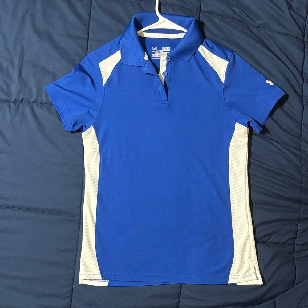 Under Armour Royal Blue and White Women's Performance Polo